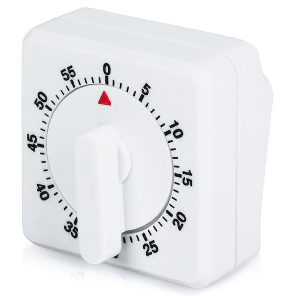 KÖKSTIMER MEKANISK TIMER ÄGGKOKNING STOPPUR GRÅ