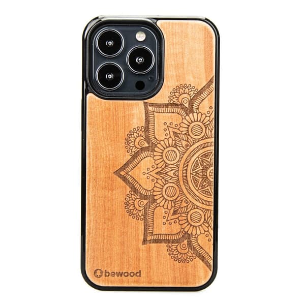 Træetui til iPhone 13 Pro MANDALA ÆBLETRÆ