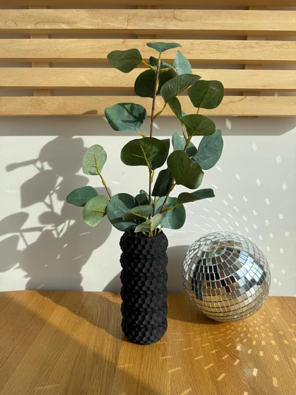 LEGO Vase til Blomster Kunstgræs Dekorativ Moderne Sort 17cm
