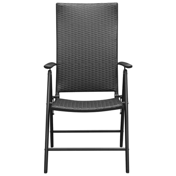 vidaXL havestole, sæt med 4, polyrattan, sort