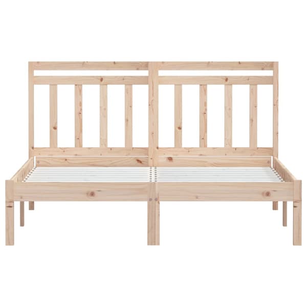 vidaXL Sängram 135x190 cm massivt trä