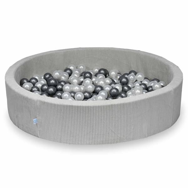 Tør pool 130x30 Corduroy Grå 600 bolde: perle, sølv