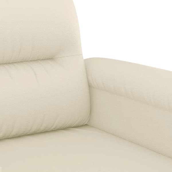 vidaXL 2-sitssoffa, krämfärgad, 140 cm, konstläder