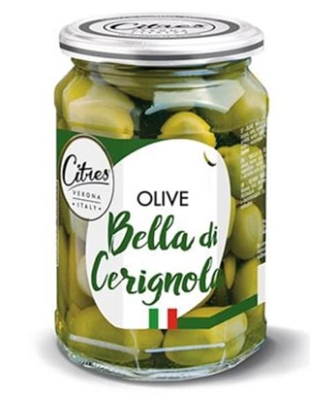 Bella Cerignola oliven i saltlage 540g