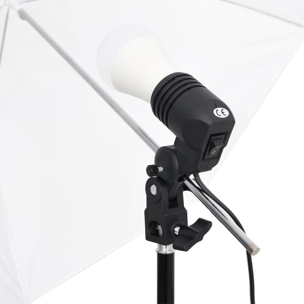 vidaXL Studioset med lampor, bakgrund och reflektor