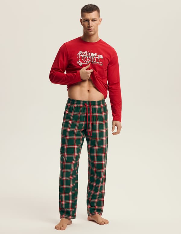 Herrpyjamas Nougat Henderson | Röd M