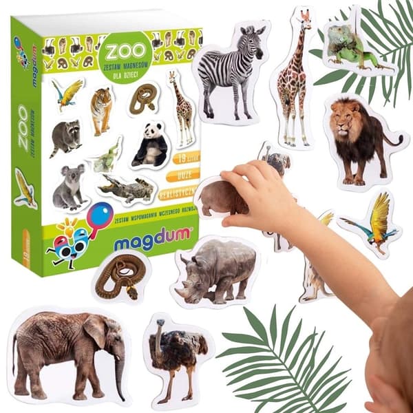 Dyr i zoologisk have - sæt magneter