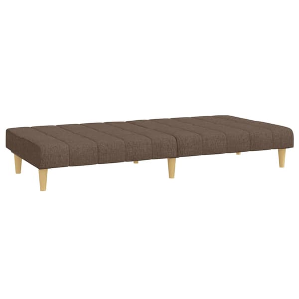 vidaXL 2-sits bäddsoffa, taupe, klädd i tyg