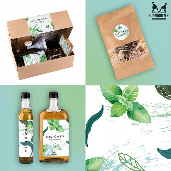 PRESENTASKSET JULKLAPP FÖR ATT TILLVERKA MINTLIKÖR 0,5L