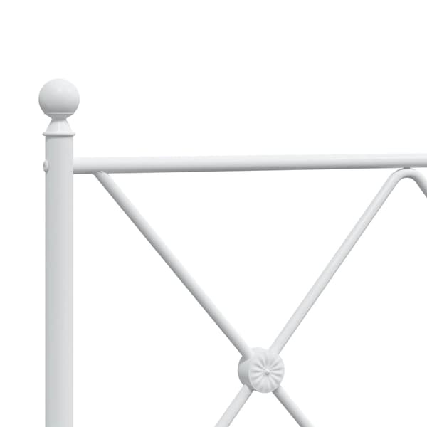 vidaXL metalsengegavl hvid 120 cm