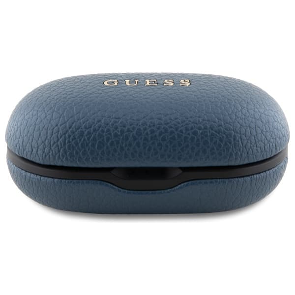 Guess TWS Bluetooth Grained Classic Logo Hörlurar + Dockningsstation, Blå