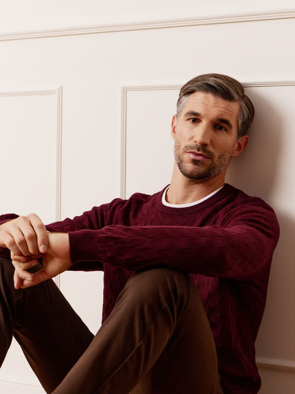 JOSHUA BURGUNDY SWEATER L