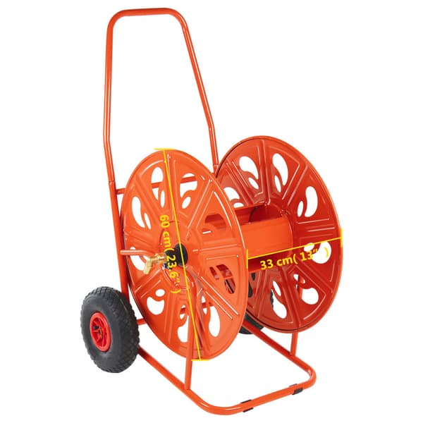 vidaXL Slangrullevagn 140 m, 3/4", stål