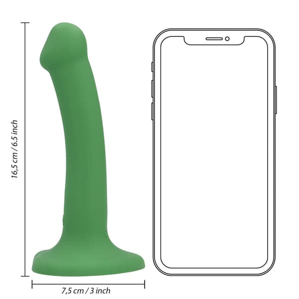 Ei-fallosvärähtelevä dildo - Pieni - Metsänvihreä