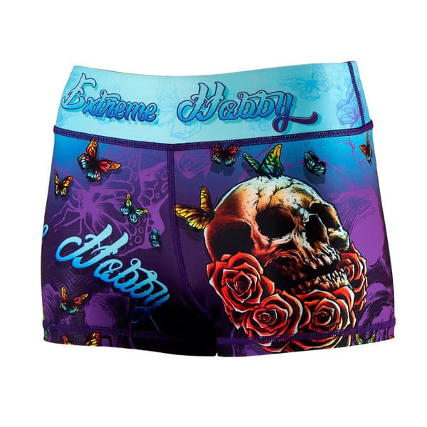 Damsportshorts SKULL 2 S BLÅ