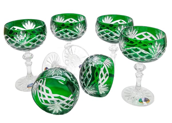 Smaragdkrystal Champagneglas 150ml Ananas