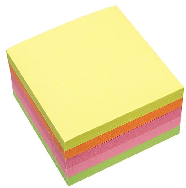 Självhäftande dyna 75x75mm neon D.RECT