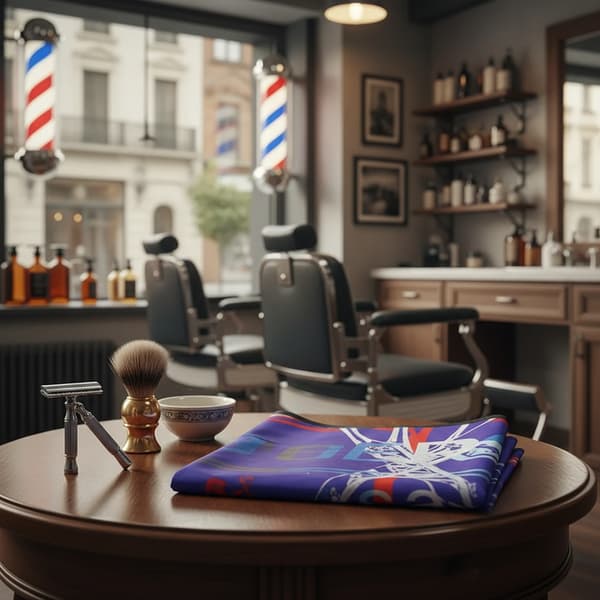Barbermantel för en stor hårsalong