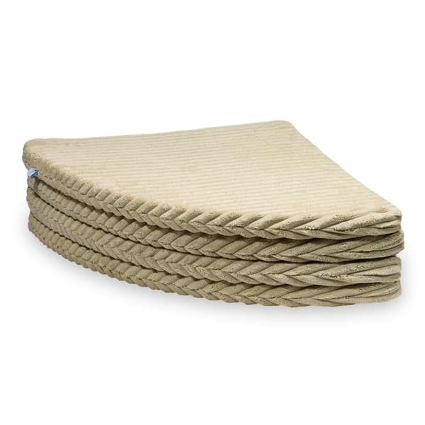 Rund vikbar matta, diameter 160, Caramel våffel
