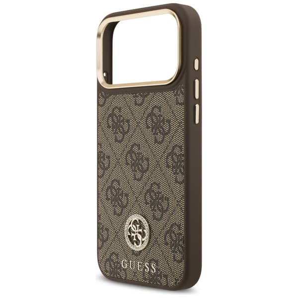 Guess 4G Strass Logo MagSafe-etui til iPhone 17 Pro Max brunt