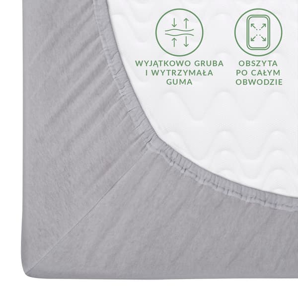 Stræklagen 80x160 elastisk JERSEY 100% BOMULD farve askegrå
