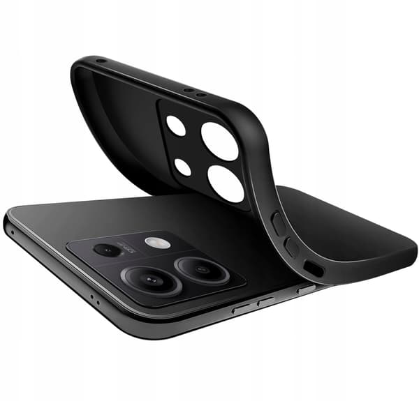 Skal till Xiaomi Redmi Note 13 5G SILIKONBAKSIDA MATTSKAL+ Glas