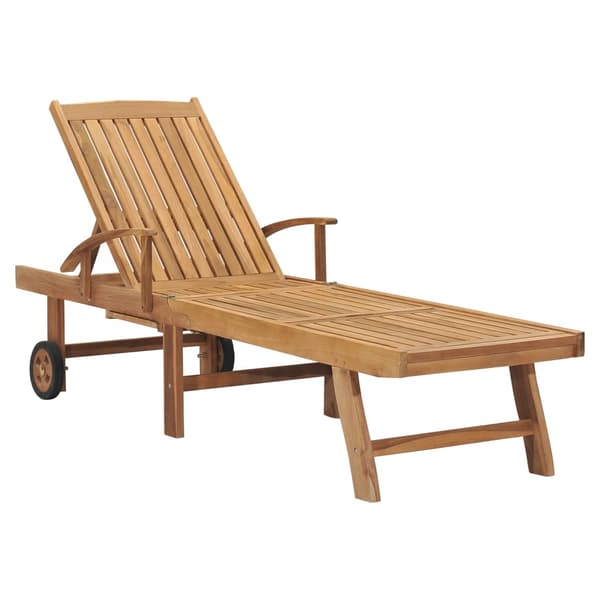 vidaXL liggestol massiv teak