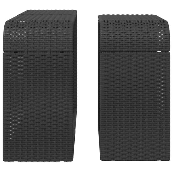 vidaXL skabe, sæt med 2, sort, polyrattan