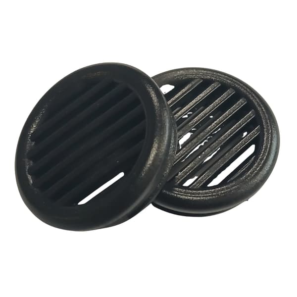Ventilationsåbning til møbelskab, diameter 35, sort, 10 stk.