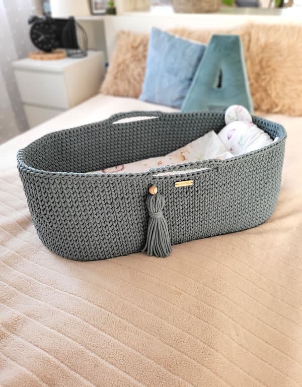 BOHO Handgjord Moseskorg med Stativ - Laurel