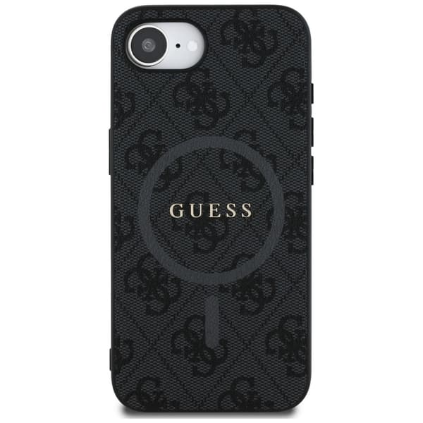 Guess 4G Ring Classic Logo MagSafe-etui til iPhone 16e / 17e, sort