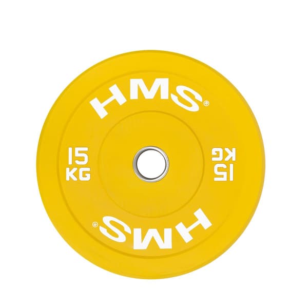 Olympisk støddæmperplade 15 kg CBR15 Gul HMS