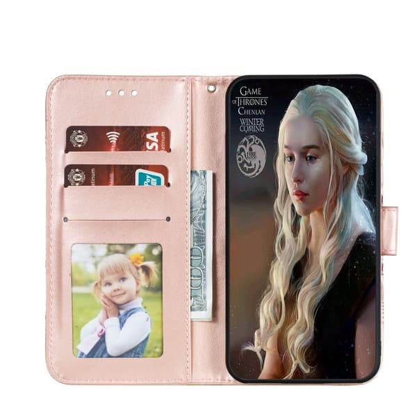 Flip-etui til Xiaomi Redmi Note 9s/9 Pro, Mandala, rosaguld