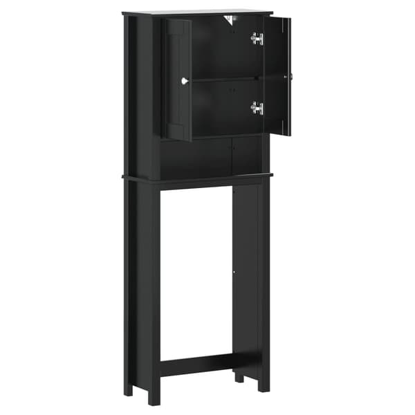 vidaXL BERG toiletskab sort 60x27x164,5 cm træ