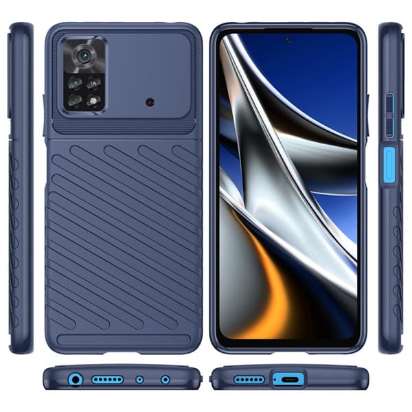 Etui til Xiaomi Poco X4 Pro 5G, Thunder, blå