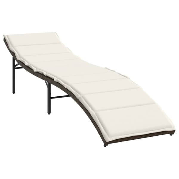 vidaXL Solstolar med kuddar, set om 2, brun, polyrotting