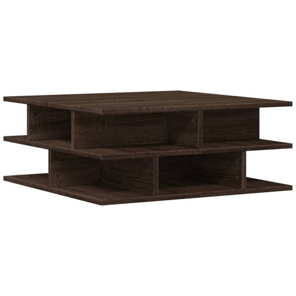 vidaXL sofabord brunt egetræ 70x70x29 cm