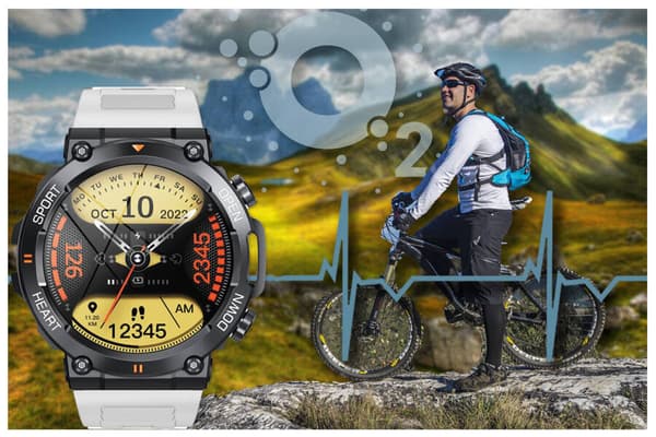 Herrsmartklocka GRAVITY GT7-6 PRO - samtalsfunktion, pulsoximeter (sg018f)