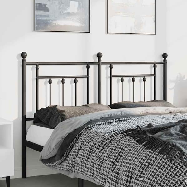 vidaXL metalsengegavl sort 135 cm