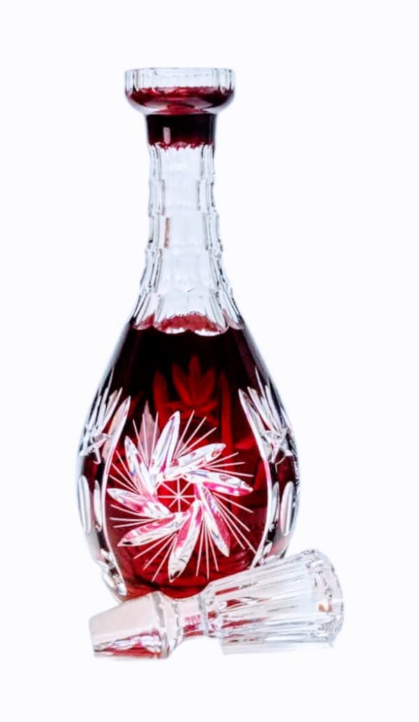 Ruby Crystal -viinikarahvi 800 ml oliivimyllyllä