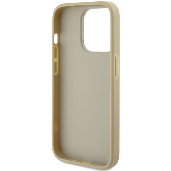 Guess Glitter Script Big 4G-skal till iPhone 15 Pro, guld