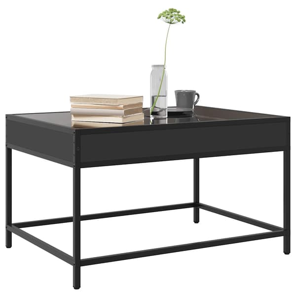 vidaXL Infinity LED sofabord sort 70x50x41 cm