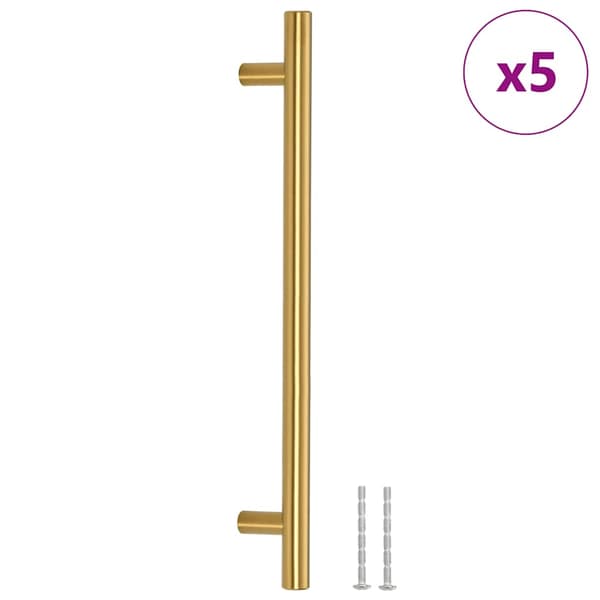 vidaXL skabsgreb, 5 stk., guld, 192 mm, rustfrit stål