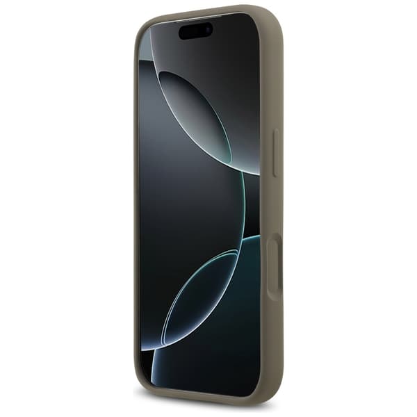 Guess Silikone Big 4G Script-cover til iPhone 17 Pro, brunt