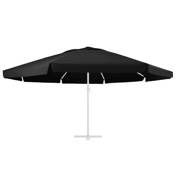 vidaXL haveparasolovertræk, sort, 600 cm
