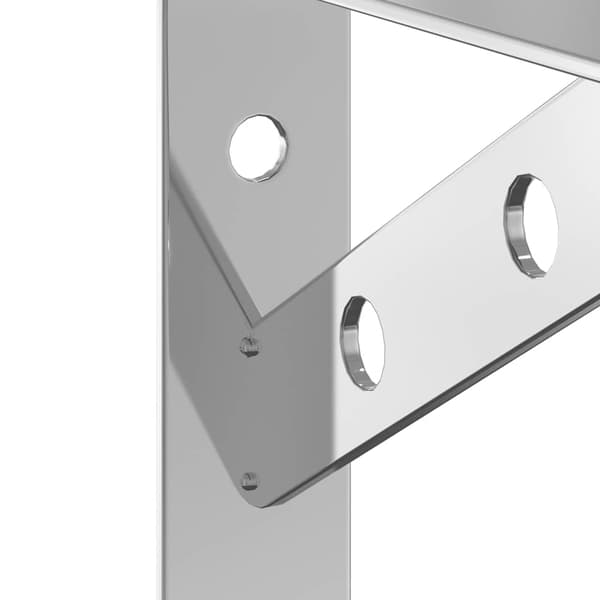 vidaXL Hyllkonsoler 4 st 20x2,5x14 cm silver stål