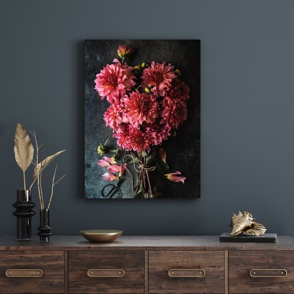 Botany-canvastaulu, Daalia-kimppu, 80x100 cm