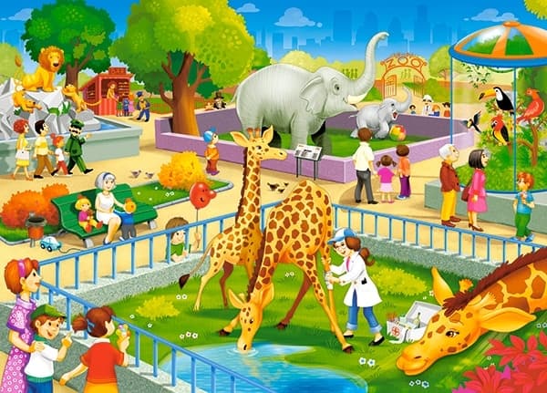 B-066155 Pussel 60 bitar Djurpark