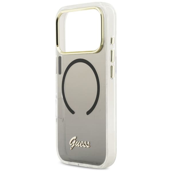 Guess IML Gradient Script Metal MagSafe-skal till iPhone 17 Pro Svart