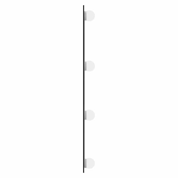 vidaXL Väggspegel med LED, 50x80 cm, Glas, Rektangulär